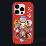 Multi Photo Collage Simple Modern Personalized Case-Mate iPhone 14 Pro Case<br><div class="desc">Multi Photo Collage Simple Modern Personalized Name Hexagon Pattern Smartphone iPhone Case features a photo collage of your favourite photos in a hexagon shape. Personalized with your name. Perfect for birthday, Christmas, Mother's Day, Father's Day, Grandparents, brother, sister, best friend and more. PHOTO TIP: centre your photos before uploading to...</div>