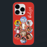Multi Photo Collage Simple Modern Personalized Case-Mate iPhone 14 Pro Case<br><div class="desc">Multi Photo Collage Simple Modern Personalized Name Hexagon Pattern Smartphone iPhone Case features a photo collage of your favourite photos in a hexagon shape. Personalized with your name. Perfect for birthday, Christmas, Mother's Day, Father's Day, Grandparents, brother, sister, best friend and more. PHOTO TIP: centre your photos before uploading to...</div>