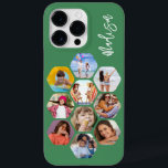 Multi Photo Collage Simple Modern Personalized Case-Mate iPhone 14 Pro Max Case<br><div class="desc">Multi Photo Collage Simple Modern Personalized Name Hexagon Pattern Smartphone iPhone Case features a photo collage of your favourite photos in a hexagon shape. Personalized with your name. Perfect for birthday, Christmas, Mother's Day, Father's Day, Grandparents, brother, sister, best friend and more. PHOTO TIP: centre your photos before uploading to...</div>