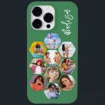 Multi Photo Collage Simple Modern Personalized Case-Mate iPhone 14 Pro Max Case<br><div class="desc">Multi Photo Collage Simple Modern Personalized Name Hexagon Pattern Smartphone iPhone Case features a photo collage of your favourite photos in a hexagon shape. Personalized with your name. Perfect for birthday, Christmas, Mother's Day, Father's Day, Grandparents, brother, sister, best friend and more. PHOTO TIP: centre your photos before uploading to...</div>