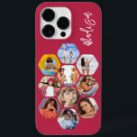 Multi Photo Collage Simple Modern Personalized Case-Mate iPhone 14 Pro Max Case<br><div class="desc">Multi Photo Collage Simple Modern Personalized Name Hexagon Pattern Smartphone iPhone Case features a photo collage of your favourite photos in a hexagon shape. Personalized with your name. Perfect for birthday, Christmas, Mother's Day, Father's Day, Grandparents, brother, sister, best friend and more. PHOTO TIP: centre your photos before uploading to...</div>