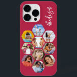 Multi Photo Collage Simple Modern Personalized Case-Mate iPhone 14 Pro Max Case<br><div class="desc">Multi Photo Collage Simple Modern Personalized Name Hexagon Pattern Smartphone iPhone Case features a photo collage of your favourite photos in a hexagon shape. Personalized with your name. Perfect for birthday, Christmas, Mother's Day, Father's Day, Grandparents, brother, sister, best friend and more. PHOTO TIP: centre your photos before uploading to...</div>