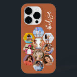 Multi Photo Collage Simple Modern Personalized Case-Mate iPhone 14 Pro Case<br><div class="desc">Multi Photo Collage Simple Modern Personalized Name Hexagon Pattern Smartphone iPhone Case features a photo collage of your favourite photos in a hexagon shape. Personalized with your name. Perfect for birthday, Christmas, Mother's Day, Father's Day, Grandparents, brother, sister, best friend and more. PHOTO TIP: centre your photos before uploading to...</div>
