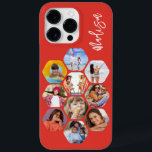 Multi Photo Collage Simple Modern Personalized Case-Mate iPhone 14 Pro Max Case<br><div class="desc">Multi Photo Collage Simple Modern Personalized Name Hexagon Pattern Smartphone iPhone Case features a photo collage of your favourite photos in a hexagon shape. Personalized with your name. Perfect for birthday, Christmas, Mother's Day, Father's Day, Grandparents, brother, sister, best friend and more. PHOTO TIP: centre your photos before uploading to...</div>