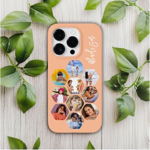 Multi Photo Collage Simple Modern Personalized iPhone 14 Pro Case