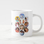 Multi Photo Collage Simple Modern Personalized Large Coffee Mug (Right)