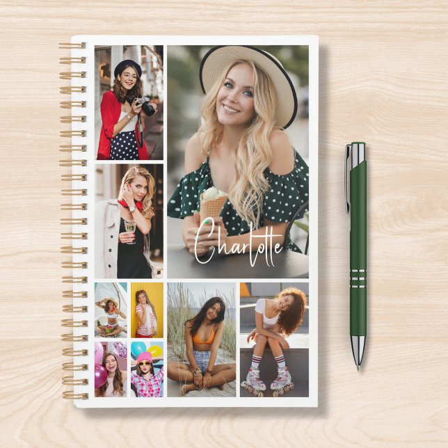 Multi Photo Collage Simple Modern Personalized Planner (Creator Uploaded)