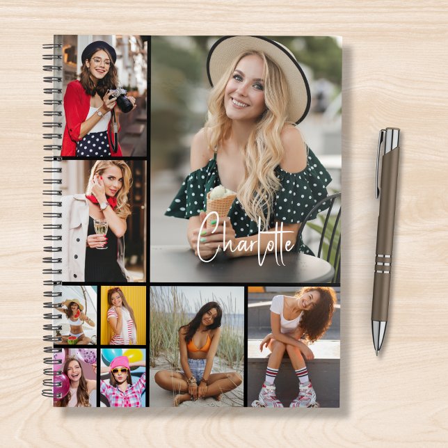 Multi Photo Collage Simple Modern Personalized Planner (Creator Uploaded)