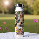 Multi Photo Collage Simple Modern Personalized Water Bottle<br><div class="desc">Multi Photo Collage Simple Modern Personalized Water Bottle features a photo collage of nine of your favourite photos and personalized with your name or custom text in modern typography. Perfect personalized gifts family and friends for birthdays, Christmas, Mother's Day, Father's Day, Grandparents, brother, sister, best friend and more. Designed by...</div>