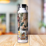 Multi Photo Collage Simple Modern Personalized Water Bottle<br><div class="desc">Multi Photo Collage Simple Modern Personalized Water Bottle features a photo collage of nine of your favourite photos and personalized with your name or custom text in modern typography. Perfect personalized gifts family and friends for birthdays, Christmas, Mother's Day, Father's Day, Grandparents, brother, sister, best friend and more. Designed by...</div>