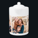 Multi-Photo Collage Teapot<br><div class="desc">Custom Multi-Photo Collage Teapot. Grandma Gift. 3 Photos.</div>