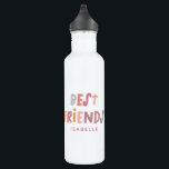 Multi photo colourful fun typography best friends 710 ml water bottle<br><div class="desc">Multi photo colourful fun typography girly best friends design. Part of a modern collection.</div>
