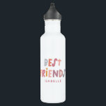 Multi photo colourful fun typography best friends 710 ml water bottle<br><div class="desc">Multi photo colourful fun typography girly best friends design. Part of a modern collection.</div>
