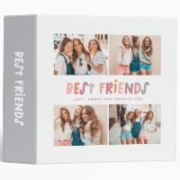 Multi photo colourful fun typography best friends