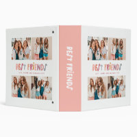 Multi photo colourful fun typography best friends