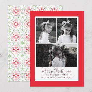 Multi Photo Elegant Christmas Photo Card Elegant
