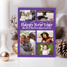 Multi-photo Family Happy New Year Greeting