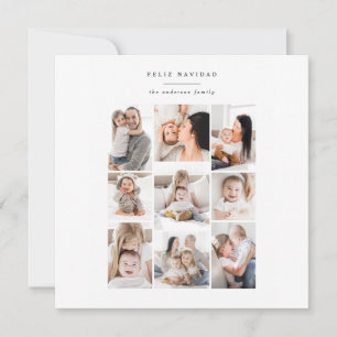 multi photo family modern holiday card