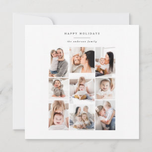 multi photo family modern holiday card