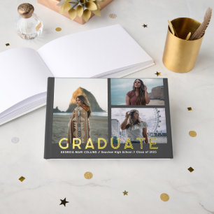 Multi Photo Graduate Foil Guestbook