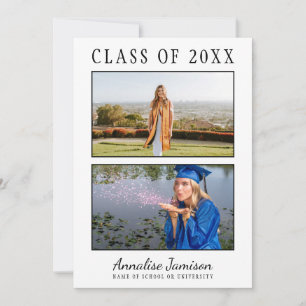Multi Photo Graduation Flat Announcement Card