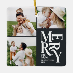 multi photo modern colourful black typography  ceramic ornament