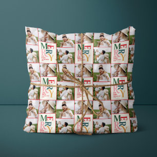 multi photo modern colourful typography  wrapping paper