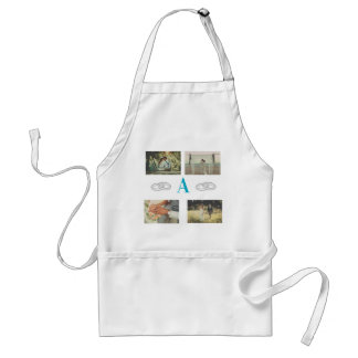 Multi Photo monogram wedding family gift Standard Apron