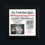 Multi Photo North Pole News Christmas Cute Merry Gift Box<br><div class="desc">Extra Extra read all about it. The North Pole Times brings you the latest and greatest news articles from the North Pole, Greetings to everyone with this lovable and fun way to send Merry Christmas and Happy Holidays greetings to you and yours. This design allows you to add so much...</div>