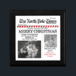 Multi Photo North Pole News Christmas Cute Merry Gift Box<br><div class="desc">Extra Extra read all about it. The North Pole Times brings you the latest and greatest news articles from the North Pole, Greetings to everyone with this lovable and fun way to send Merry Christmas and Happy Holidays greetings to you and yours. This design allows you to add so much...</div>