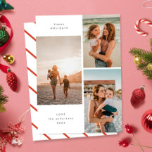 Multi Photo Offset Gallery Holiday Card