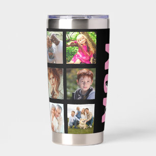 Multi-photo squares custom  insulated tumbler
