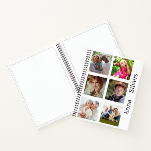 Multi-photo squares personalized memory notebook