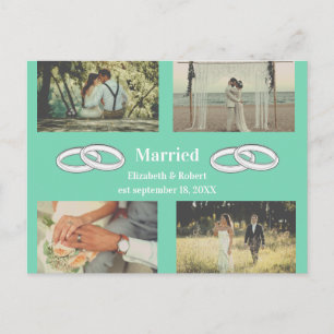 Multi Photo wedding family gift Invitation Postcard