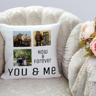 Multi Photos Gift for Couple Throw Pillow