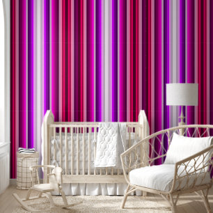 Multi Pink Stripe  Wallpaper
