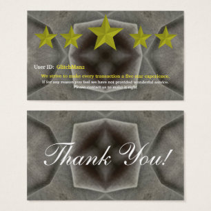 Multi Platform five star rating feedback card