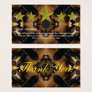 Multi Platform five star rating feedback card
