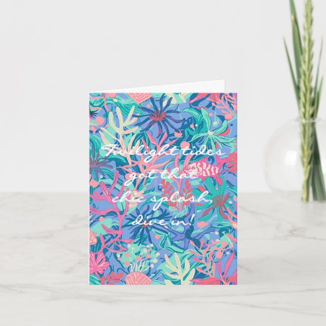 Multi purpose folded card in stylish graphic (Front)