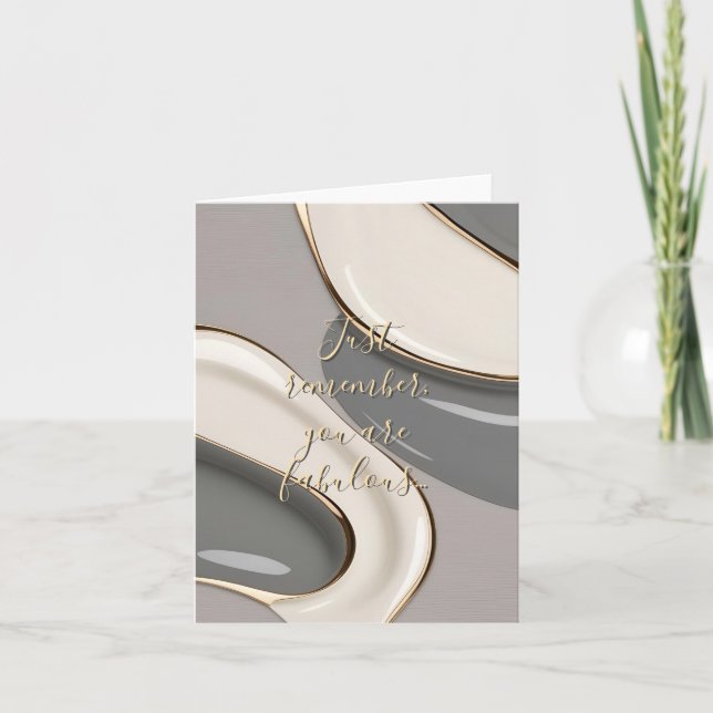 Multi purpose folded card in stylish graphic (Front)