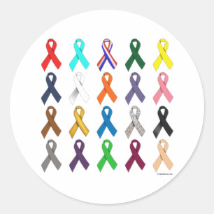 Multi-Ribbon Classic Round Sticker