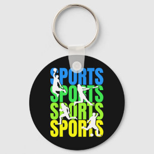 Multi-sport Enthusiast - Basketball Baseball Socce Keychain