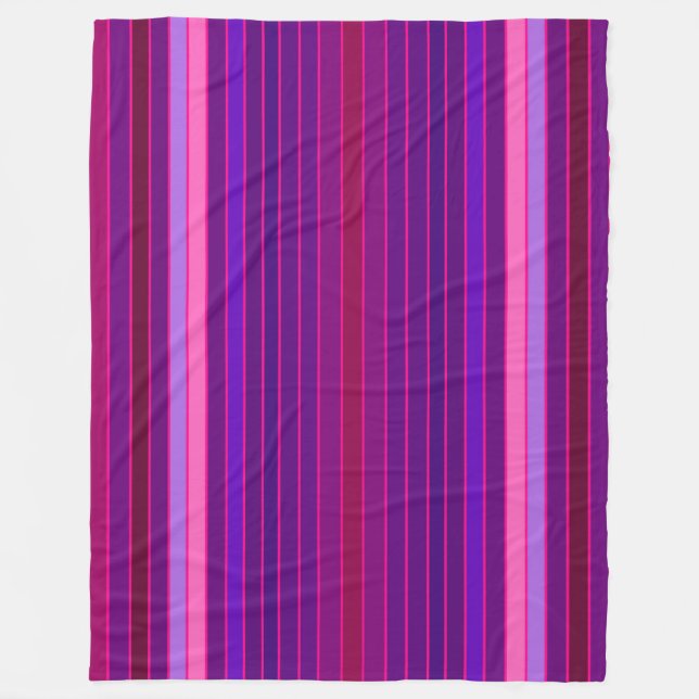 Multi Stripe Fleece Blanket (Front)