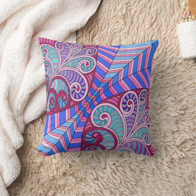 Multi Stripes Throw Pillow (Blanket)