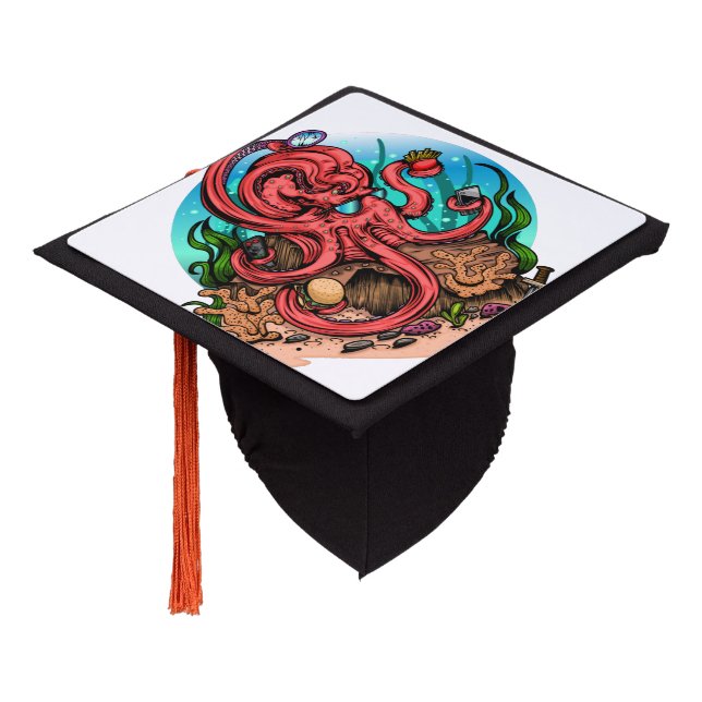 Multi Task Octopus Graduation Cap Topper (Angled)
