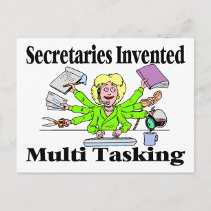 Multi Task Secretary Postcard