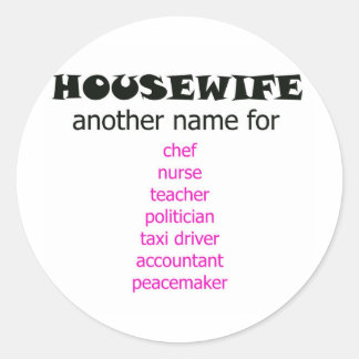 Multi-tasking Housewife Classic Round Sticker
