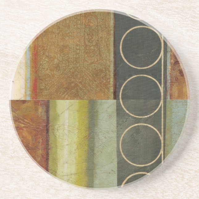 Multi-textured Abstract Painting by Vision Studio Coaster (Front)