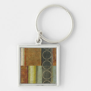 Multi-textured Abstract Painting by Vision Studio Keychain