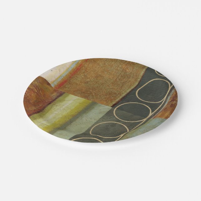 Multi-textured Abstract Painting by Vision Studio Paper Plate (Angled)